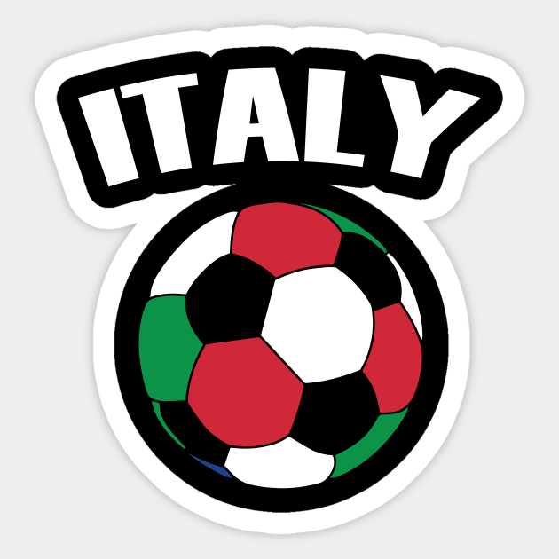 Italy Football Italia Flag Soccer Ball Italy Football Sticker
